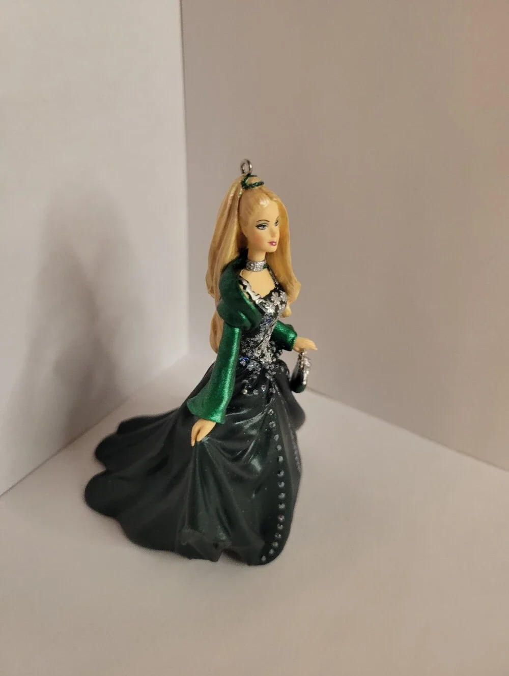 Barbie Elegant Green & Blonde Holiday Ornament, Collectible